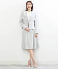 FKHDP91135 MK MICHEL KLEIN(MK ミッシェルクラン) ラメツイードフレアスカート/洗える グレー