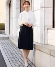 FKHDP91135 MK MICHEL KLEIN(MK ミッシェルクラン) ラメツイードフレアスカート/洗える グレー
