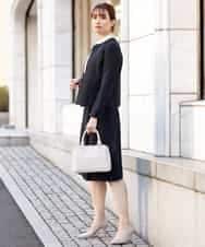 FKHDP91135 MK MICHEL KLEIN(MK ミッシェルクラン) ラメツイードフレアスカート/洗える グレー