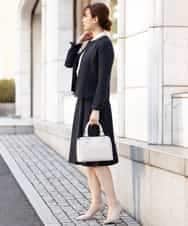FKHDP91135 MK MICHEL KLEIN(MK ミッシェルクラン) ラメツイードフレアスカート/洗える グレー