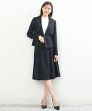 FKHDP91135 MK MICHEL KLEIN(MK ミッシェルクラン) ラメツイードフレアスカート/洗える グレー