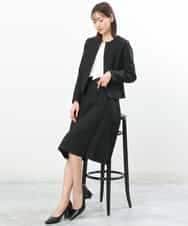 FKHDP91135 MK MICHEL KLEIN(MK ミッシェルクラン) ラメツイードフレアスカート/洗える グレー