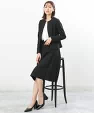 FKHDP91135 MK MICHEL KLEIN(MK ミッシェルクラン) ラメツイードフレアスカート/洗える グレー