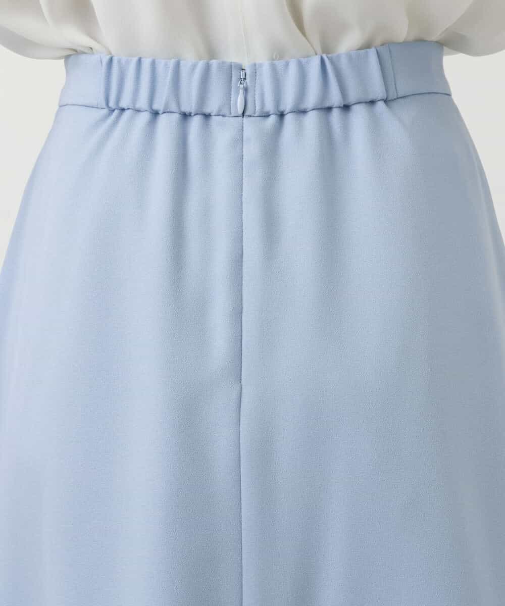FKHDS14150 MK MICHEL KLEIN(MK ミッシェルクラン) ラップ風デザインフレアスカート/洗える ライトブルー