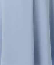 FKHDS14150 MK MICHEL KLEIN(MK ミッシェルクラン) ラップ風デザインフレアスカート/洗える ライトブルー