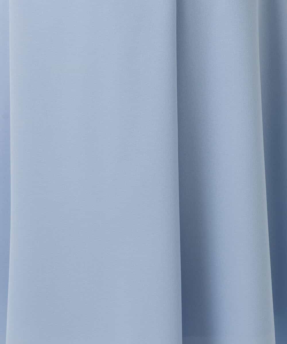 FKHDS14150 MK MICHEL KLEIN(MK ミッシェルクラン) ラップ風デザインフレアスカート/洗える ライトブルー