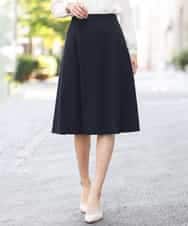 FKHDS91150 MK MICHEL KLEIN(MK ミッシェルクラン) ラメツイードフレアスカート/洗える ネイビー