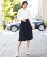 FKHDS91150 MK MICHEL KLEIN(MK ミッシェルクラン) ラメツイードフレアスカート/洗える グレー