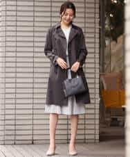 FKHDS91150 MK MICHEL KLEIN(MK ミッシェルクラン) ラメツイードフレアスカート/洗える グレー