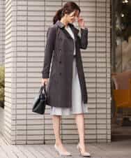 FKHDS91150 MK MICHEL KLEIN(MK ミッシェルクラン) ラメツイードフレアスカート/洗える グレー