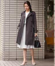 FKHDS91150 MK MICHEL KLEIN(MK ミッシェルクラン) ラメツイードフレアスカート/洗える グレー