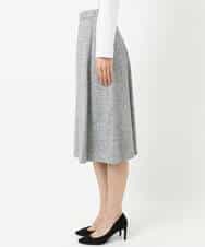 FKHDS91150 MK MICHEL KLEIN(MK ミッシェルクラン) ラメツイードフレアスカート/洗える グレー