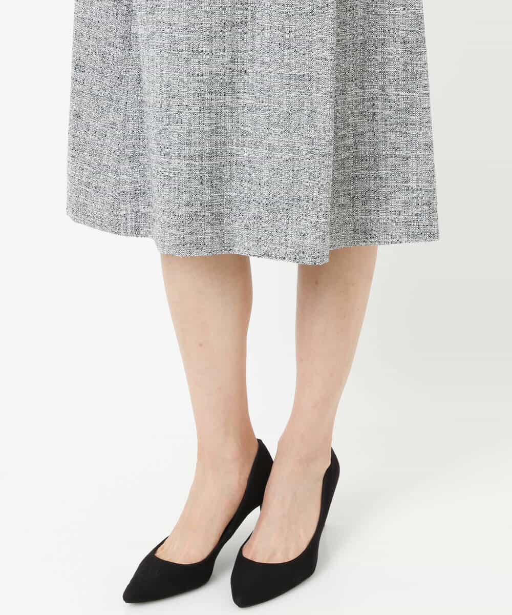 FKHDS91150 MK MICHEL KLEIN(MK ミッシェルクラン) ラメツイードフレアスカート/洗える グレー