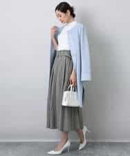FKHFA05160 MK MICHEL KLEIN(MK ミッシェルクラン) ヴィンテージナイロンフレアースカート ラベンダー