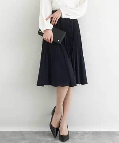 FKHFD12150 MK MICHEL KLEIN リバーシブルシフォンプリーツスカート/洗える