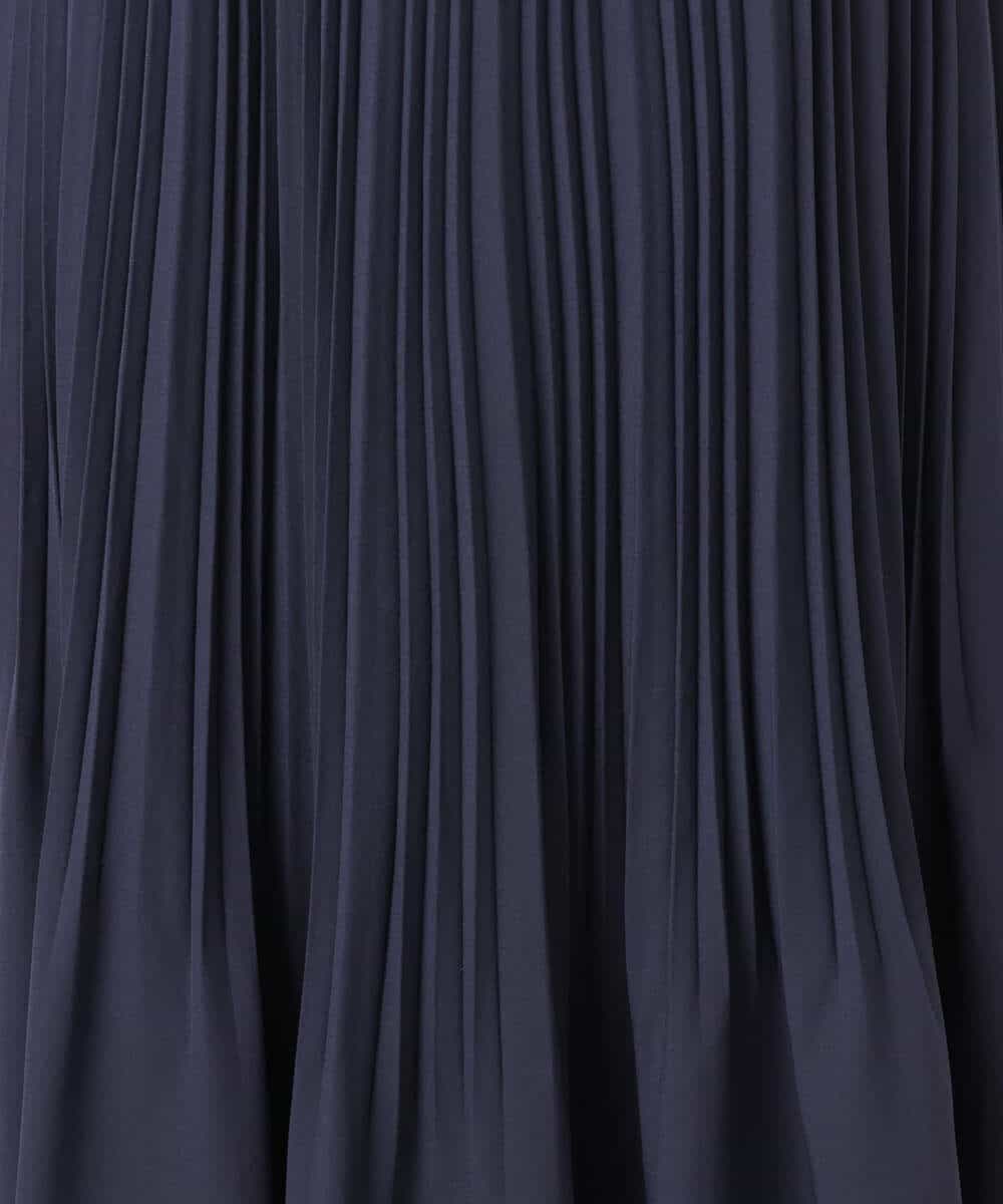 FKHFD12150 MK MICHEL KLEIN(MK ミッシェルクラン) リバーシブルシフォンプリーツスカート/洗える ネイビー