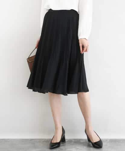 FKHFD12150 MK MICHEL KLEIN リバーシブルシフォンプリーツスカート/洗える