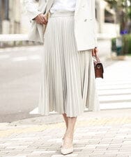 FKHFD15180 MK MICHEL KLEIN(MK ミッシェルクラン) [洗える]プリーツデザインスカート ベージュ