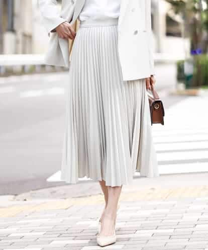 FKHFD15180  プリーツデザインスカート/洗える