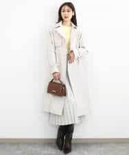 FKHFD15180 MK MICHEL KLEIN(MK ミッシェルクラン) プリーツデザインスカート/洗える ベージュ