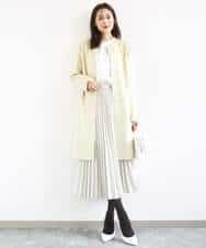 FKHFD15180 MK MICHEL KLEIN(MK ミッシェルクラン) プリーツデザインスカート/洗える ベージュ