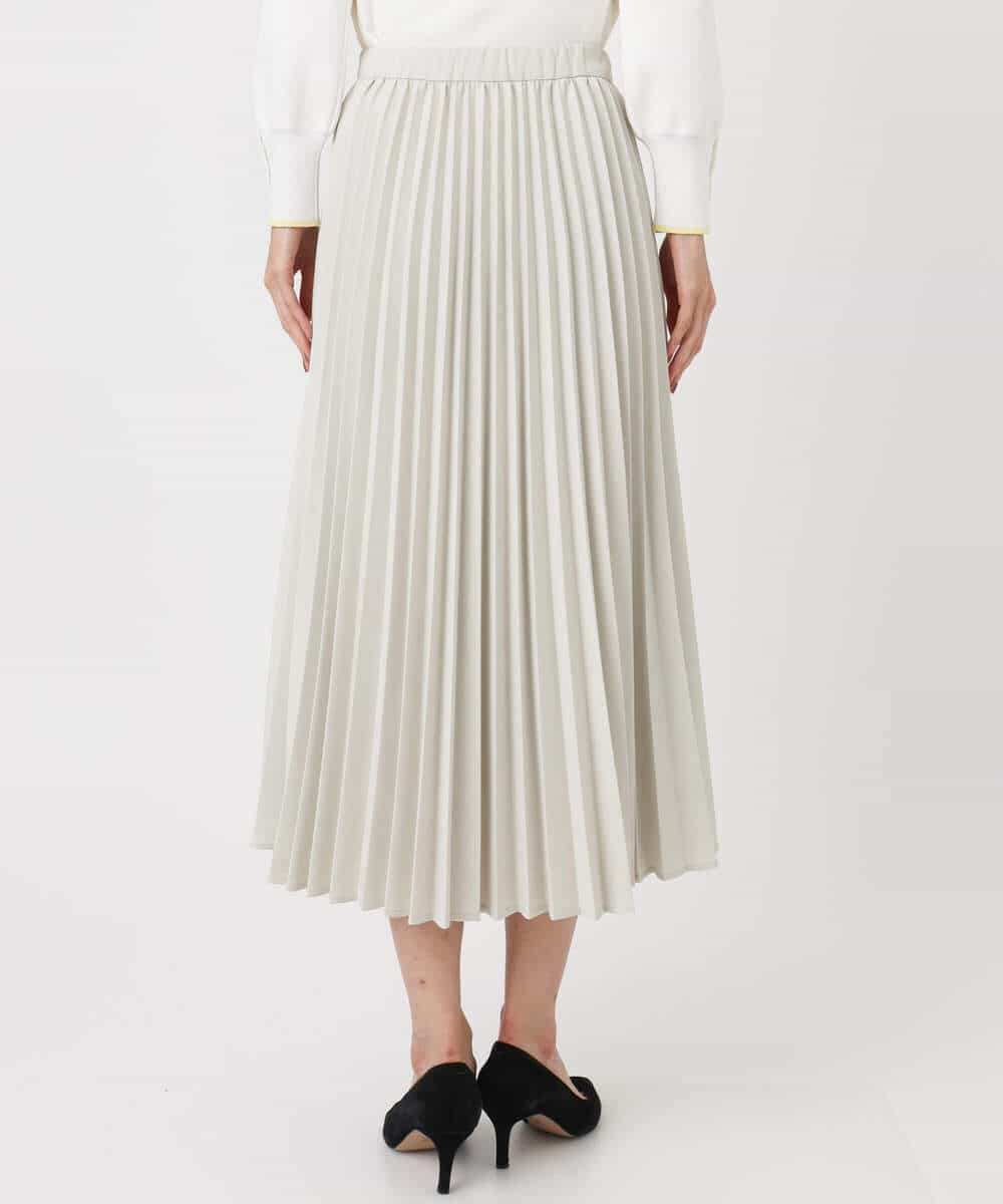 FKHFD15180 MK MICHEL KLEIN(MK ミッシェルクラン) プリーツデザインスカート/洗える ベージュ