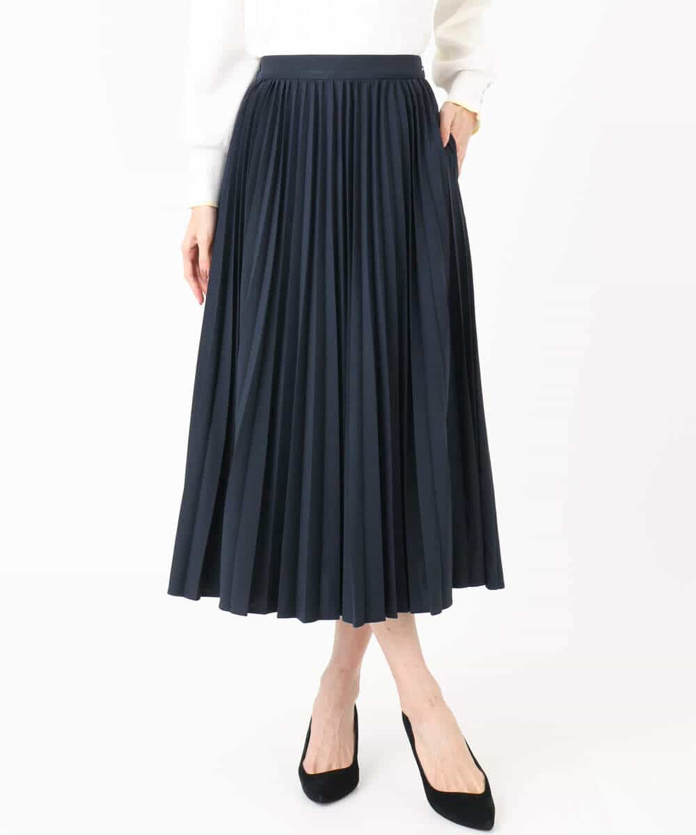 FKHFD15180 MK MICHEL KLEIN(MK ミッシェルクラン) プリーツデザインスカート/洗える ベージュ