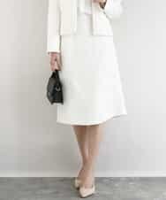 FKHFD65170 MK MICHEL KLEIN(MK ミッシェルクラン) ファンシーツイードスカート/セットアップ対応/洗える アイボリー