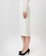 FKHFD65170 MK MICHEL KLEIN(MK ミッシェルクラン) ファンシーツイードスカート/セットアップ対応/洗える アイボリー