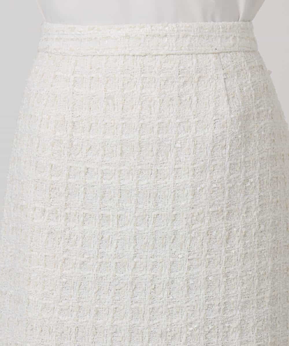 FKHFD65170 MK MICHEL KLEIN(MK ミッシェルクラン) ファンシーツイードスカート/セットアップ対応/洗える アイボリー