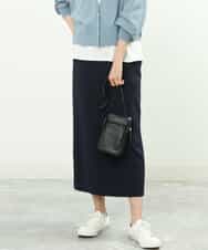 FKHFS01140 MK MICHEL KLEIN(MK ミッシェルクラン) ストレートニットスカート/洗える ネイビー