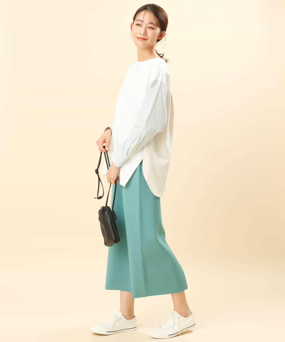 FKHFS01140 MK MICHEL KLEIN(MK ミッシェルクラン) ストレートニットスカート/洗える ネイビー