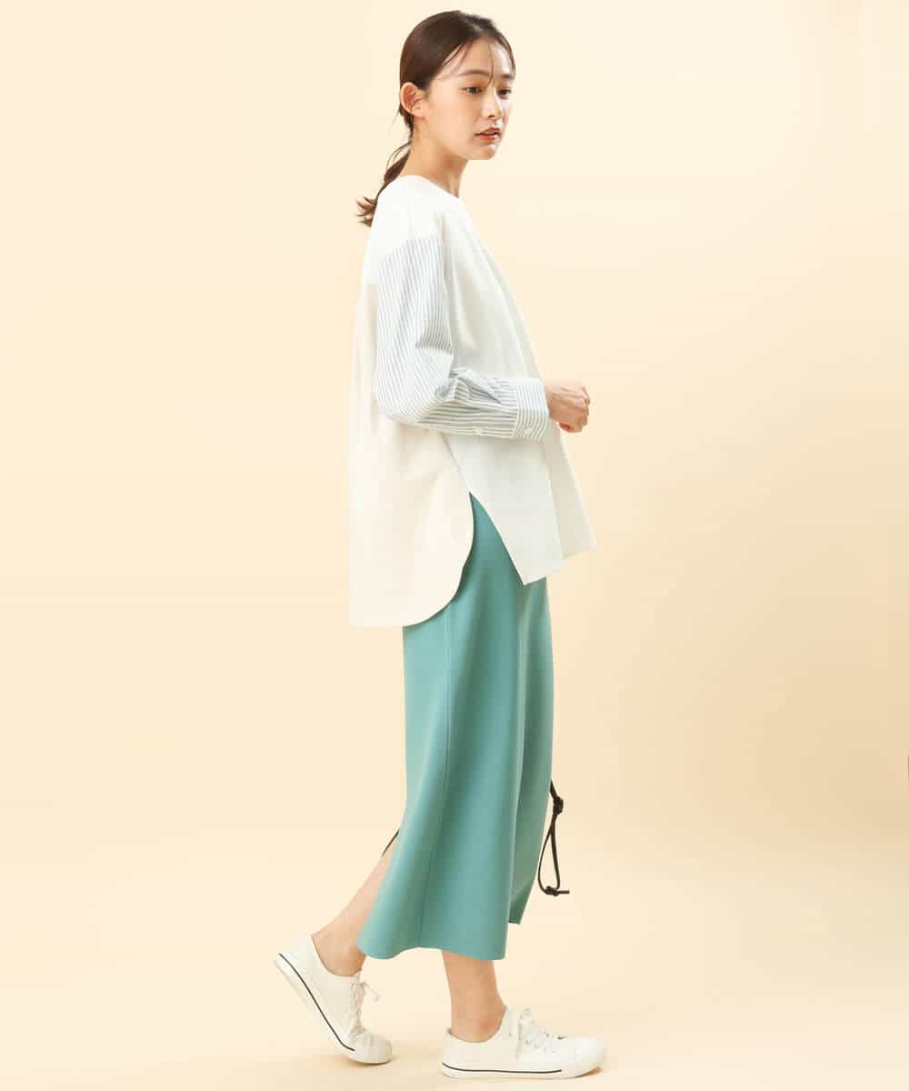 FKHFS01140 MK MICHEL KLEIN(MK ミッシェルクラン) ストレートニットスカート/洗える ネイビー