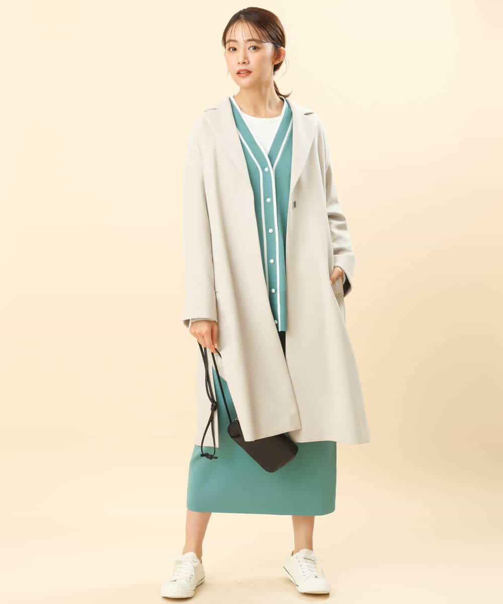 FKHFS01140 MK MICHEL KLEIN(MK ミッシェルクラン) ストレートニットスカート/洗える ネイビー