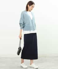 FKHFS01140 MK MICHEL KLEIN(MK ミッシェルクラン) ストレートニットスカート/洗える ネイビー