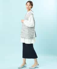 FKHFS01140 MK MICHEL KLEIN(MK ミッシェルクラン) ストレートニットスカート/洗える ネイビー
