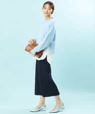 FKHFS01140 MK MICHEL KLEIN(MK ミッシェルクラン) ストレートニットスカート/洗える ネイビー
