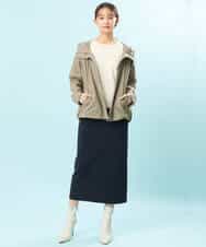 FKHFS01140 MK MICHEL KLEIN(MK ミッシェルクラン) ストレートニットスカート/洗える ネイビー