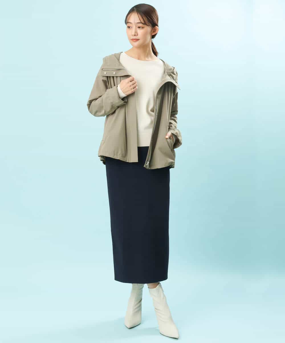 FKHFS01140 MK MICHEL KLEIN(MK ミッシェルクラン) ストレートニットスカート/洗える ネイビー