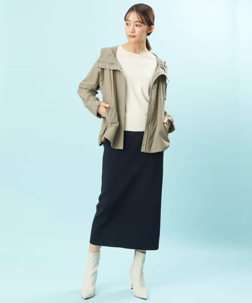 FKHFS01140 MK MICHEL KLEIN(MK ミッシェルクラン) ストレートニットスカート/洗える ネイビー