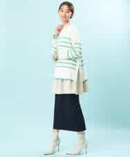 FKHFS01140 MK MICHEL KLEIN(MK ミッシェルクラン) ストレートニットスカート/洗える ネイビー