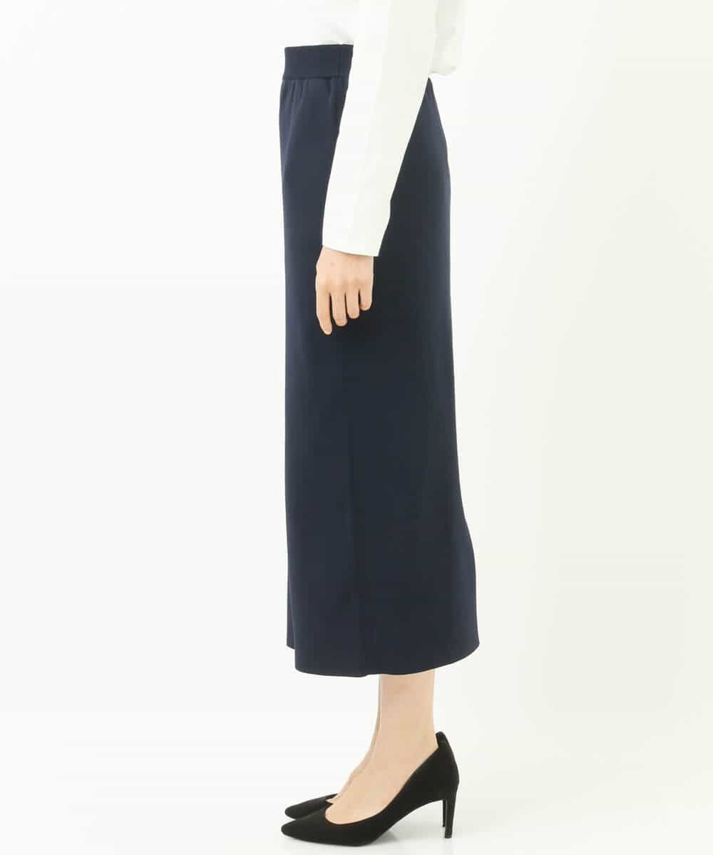 FKHFS01140 MK MICHEL KLEIN(MK ミッシェルクラン) ストレートニットスカート/洗える ネイビー