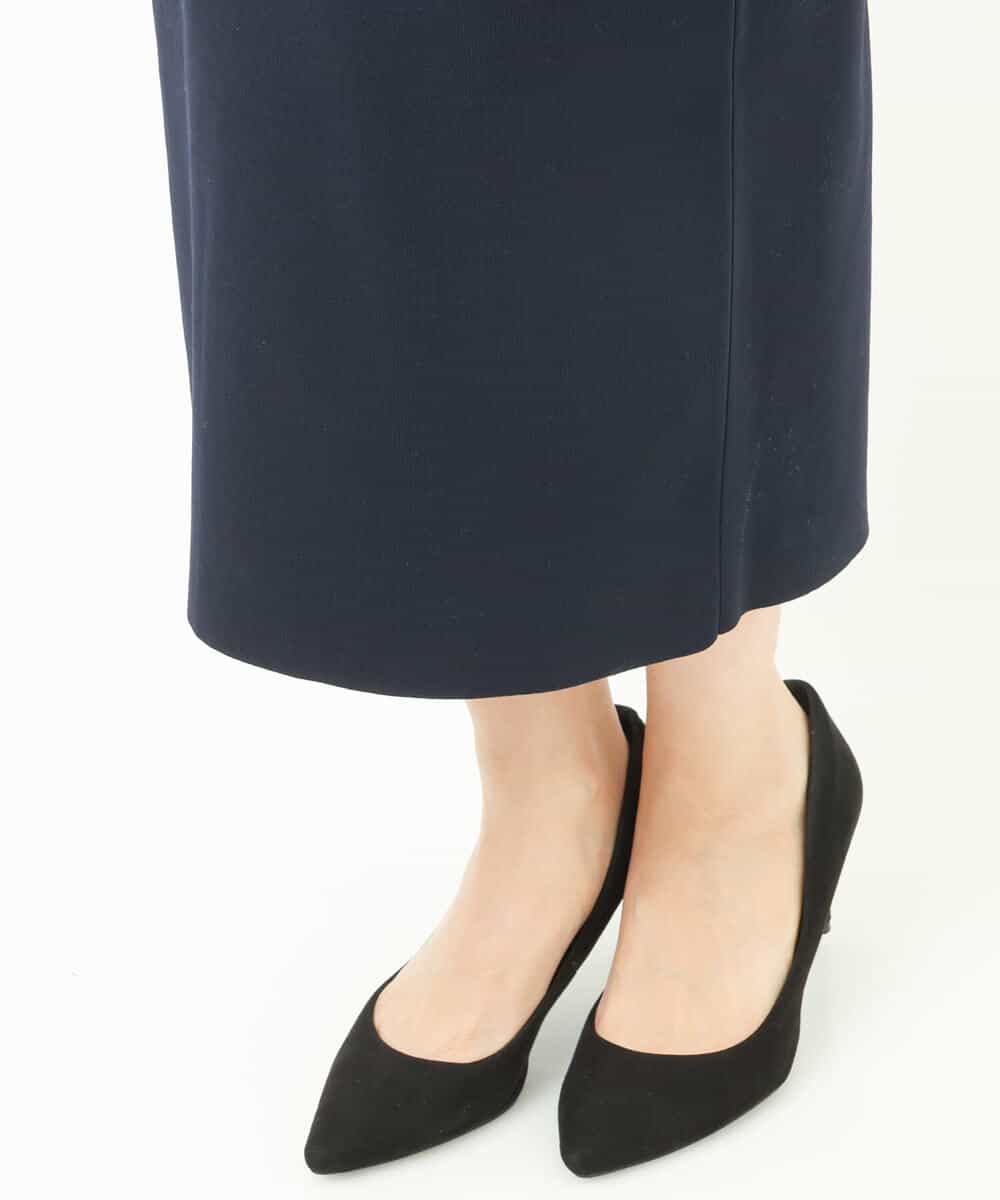 FKHFS01140 MK MICHEL KLEIN(MK ミッシェルクラン) ストレートニットスカート/洗える ネイビー
