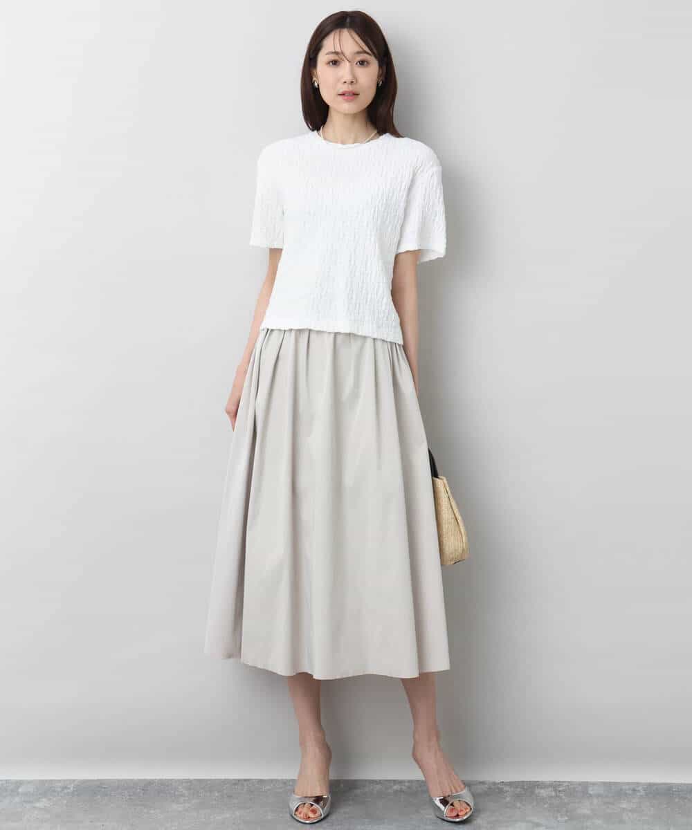 FKHGA38140 MK MICHEL KLEIN(MK ミッシェルクラン) リバーシブル2カラースカート/洗える ブルー×キャメル