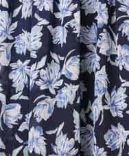 FKHGD01140 MK MICHEL KLEIN(MK ミッシェルクラン) 花柄シフォンスカート/洗える ミントブルー