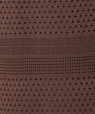 FKHGD02170 MK MICHEL KLEIN(MK ミッシェルクラン) アイレット編みクロシェ風ニットスカート/洗える ブラウン