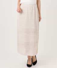 FKHGD02170 MK MICHEL KLEIN(MK ミッシェルクラン) アイレット編みクロシェ風ニットスカート/洗える ブラウン