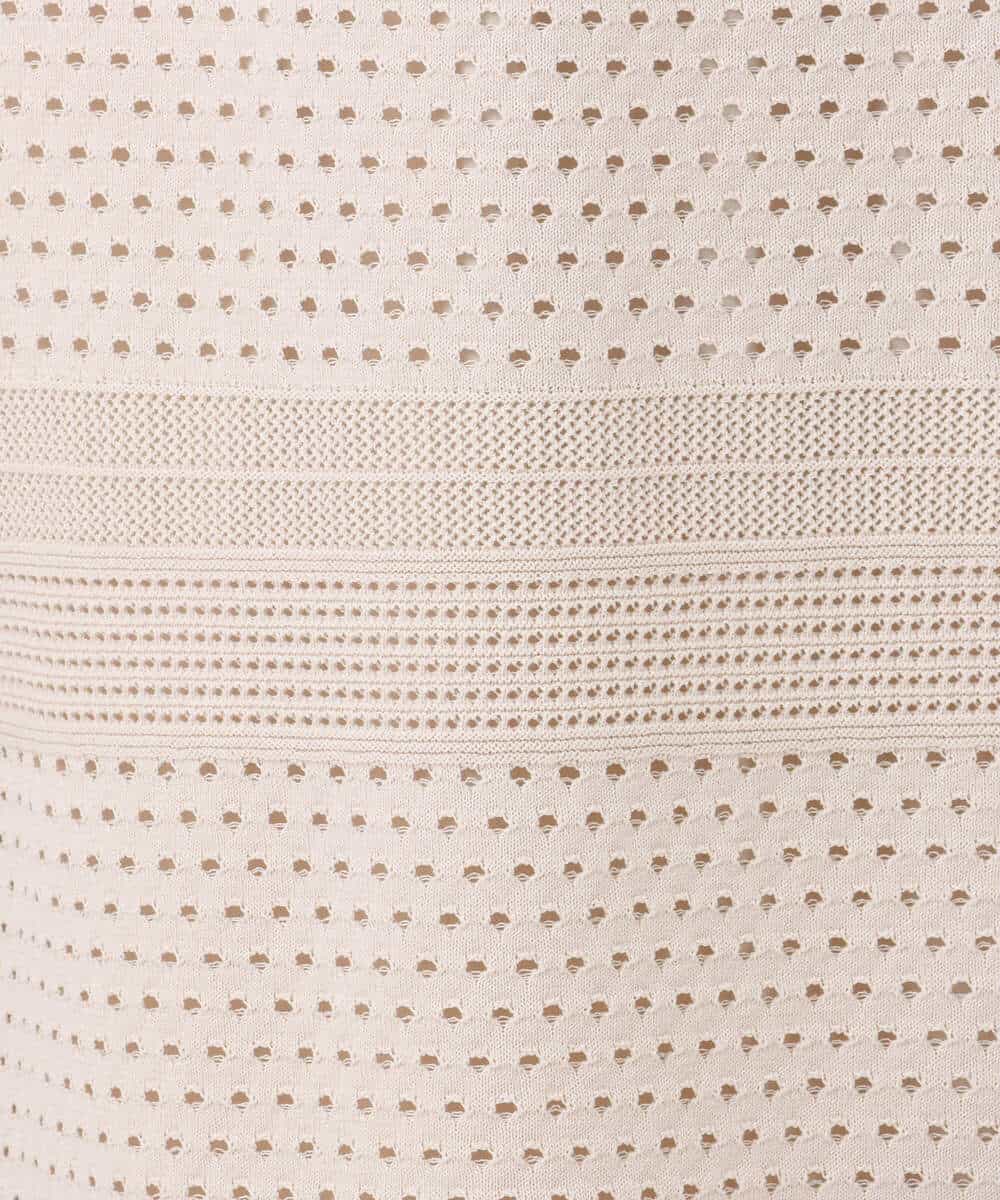 FKHGD02170 MK MICHEL KLEIN(MK ミッシェルクラン) アイレット編みクロシェ風ニットスカート/洗える ブラウン