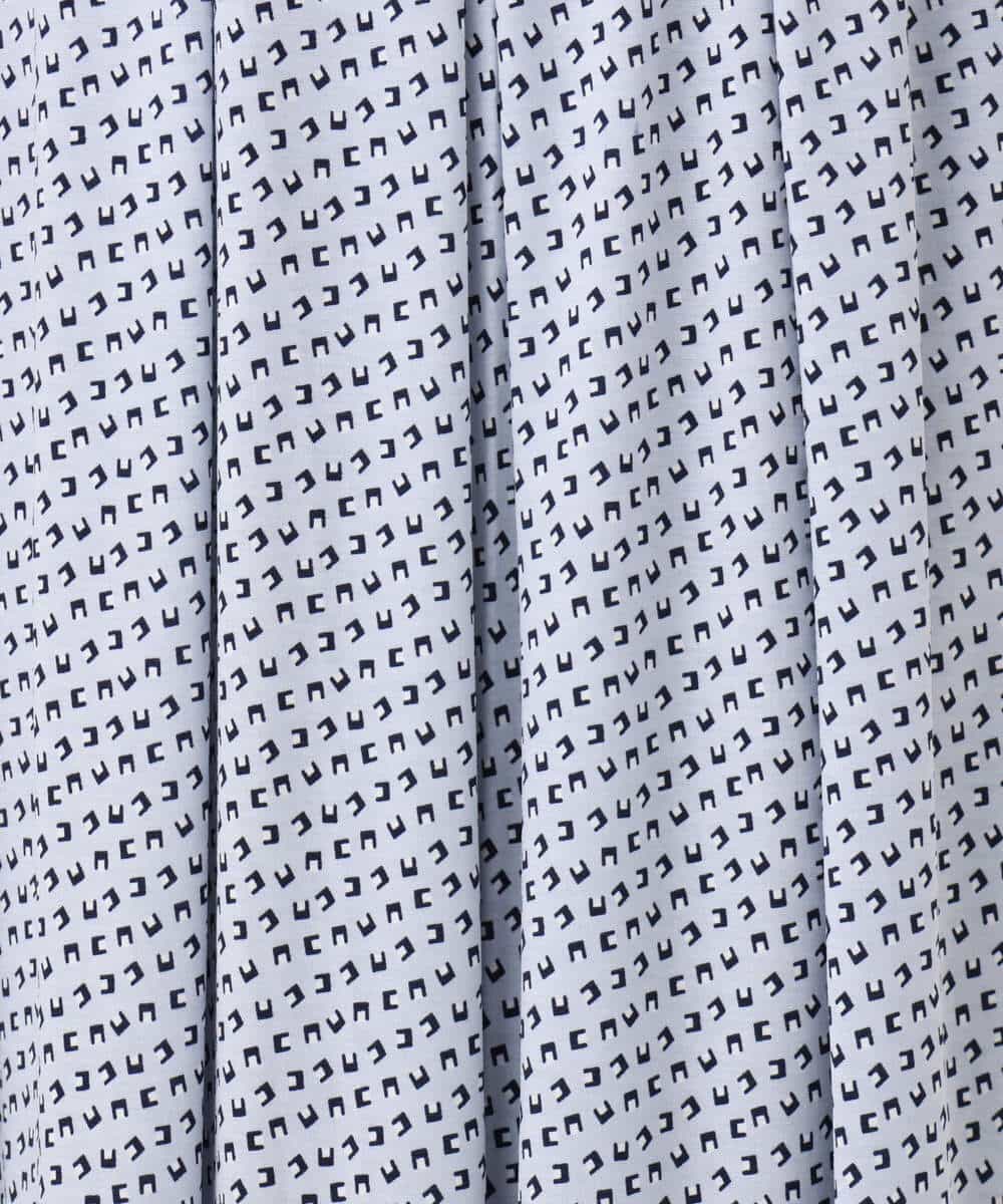 FKHGD04150 MK MICHEL KLEIN(MK ミッシェルクラン) 幾何柄ジャージータックスカート/洗える ライトブルー