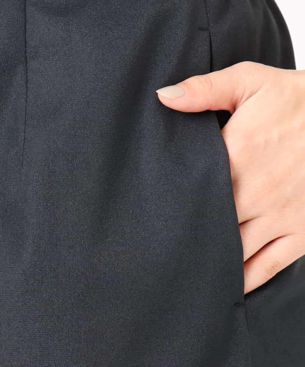 FKHGD20150 MK MICHEL KLEIN(MK ミッシェルクラン) オーガンジートリコットシアータイトスカート/洗える ネイビー